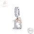 13th Birthday Charm 925 Sterling Silver and Rose Gold - fits Pandora