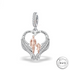 Dad (or Grandad) Angel Wings Charm 925 Sterling Silver fits pandora
