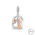 Bride & Groom Charm 925 Sterling Silver & Rose Gold - Wife (fits pandora)
