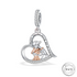 Step Mum / Mother Charm 925 Sterling Silver & Rose Gold (fits pandora )