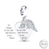Dog / Cat Paw Angel Wings Charm 925 Sterling Silver (fits pandora )