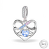 Father & Daughter Heart Dangle Charm 925 Sterling Silver ( fits pandora )