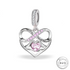 Mother & Daughter Heart Dangle Charm 925 Sterling Silver ( fits pandora )