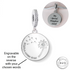 Engraved Wishes Come True Charm 925 Sterling Silver ( fits Pandora ) Daughter Gift