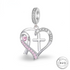 Pink Cancer Ribbon & Cross Charm 925 Sterling Silver - Hope - fits pandora
