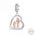 Granddaughter and Grandad Charm 925 Sterling Silver - I Love You - fits Pandora