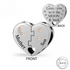 Mother & Son Heart Charm 925 Sterling Silver - Love You To The Moon fits pandora