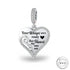 Angel Wing Heart Charm 925 Sterling Silver - Your wings were ready fits Pandora