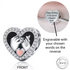 Engraved Holding Hands Heart Charm 925 Sterling Silver fits Pandora - Wife Girlfriend Birthday gift