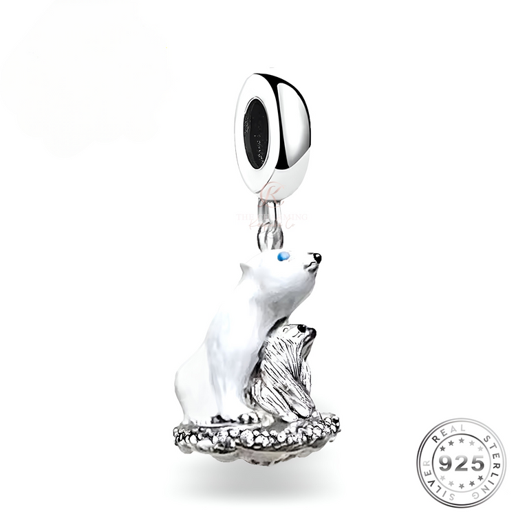 Polar Bear Charm 925 Sterling Silver - fits pandora