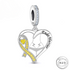Endometriosis Pain Yellow Awareness Ribbon Charm 925 Sterling Silver - Endo Warrior (fits Pandora ) reddit