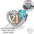 Engraved 21st Birthday Charm 925 Sterling Silver- Personalised - fits Pandora - Rose Gold 21 Years