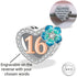 Engraved 16th Birthday Charm 925 Sterling Silver- Personalised fits Pandora - Rose Gold 16 Years