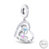 My Children My World Footprints Charm 925 Sterling Silver - fits Pandora - New Baby girl or boy
