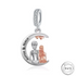Niece & Auntie Moon Charm 925 Sterling Silver and Rose Gold its Pandora