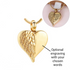 Engraved Gold Ashes Angel Wing Heart Urn Necklace self fill keepsake memorial