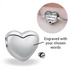 Engraved Silver Self-Fill Ashes Heart Charm - fits pandora