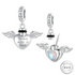 Angel Wings Self-Fill Cremation Ashes Charm 925 Sterling Silver ( fits pandora )