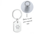 Engraved Dog / Cat Paw Ashes Keyring Stainless Steel self fill