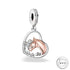 Horse Charm 925 Sterling Silver and Rose Gold fits pandora bracelets