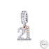 21st Birthday Charm 925 Sterling Silver fits pandora bracelets