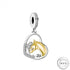 Horse Charm 925 Sterling Silver and Rose Gold fits pandora bracelets