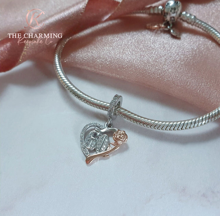 Sterling Silver 60th Anniversary Charm