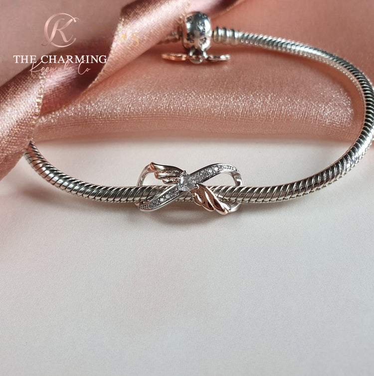 Angel Wings Infinity Charm