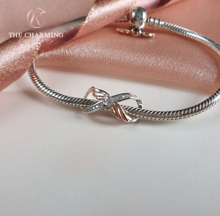 Angel Wings Infinity Charm