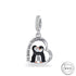 penguins Charm 925 Sterling Silver fits pandora