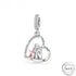 Dog Angel Wings Memorial Charm 925 Sterling Silver fits Pandora bracelets