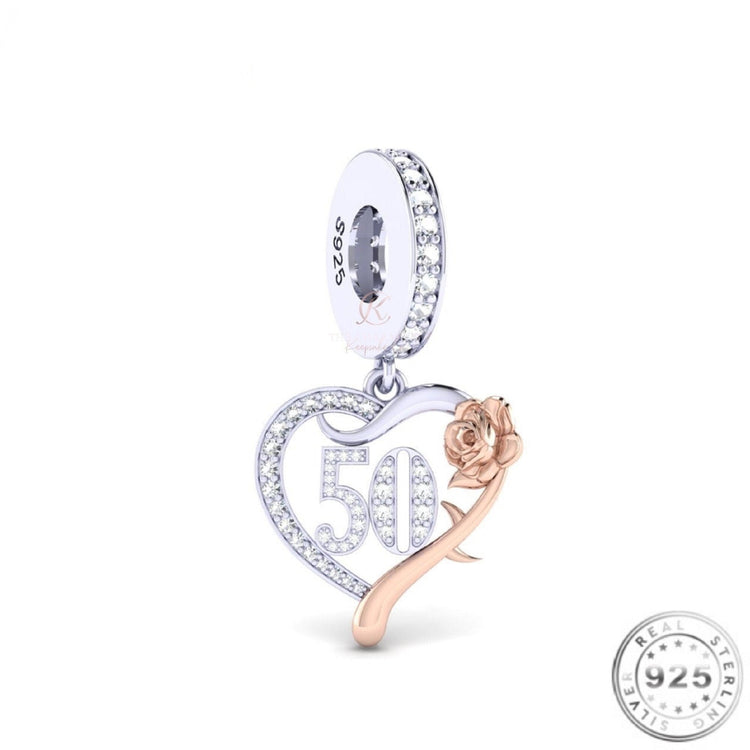 Sterling Silver 50th Birthday Charm