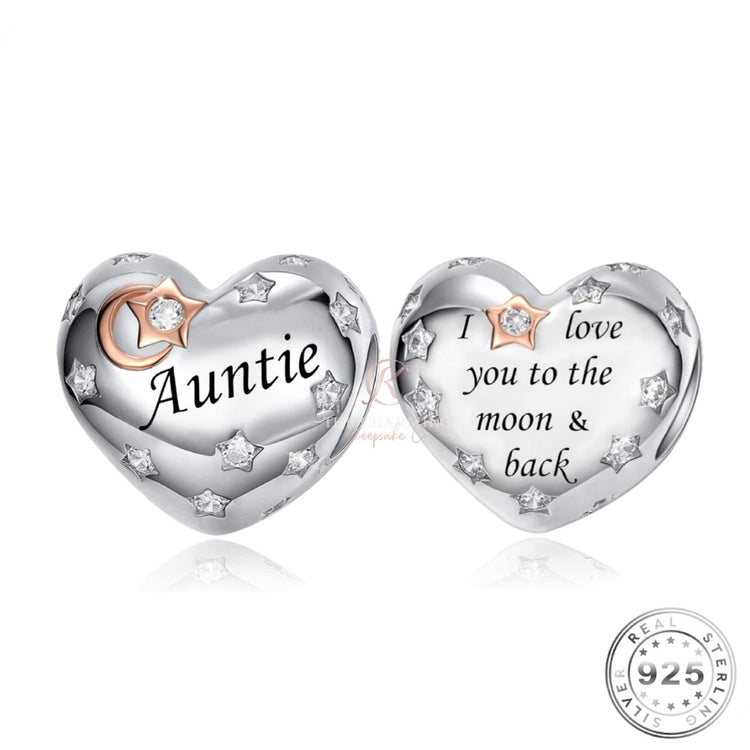 Auntie Heart Love you Charm