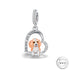 cavalier king charles Dog Charm 925 Sterling Silver & Rose Gold fits pandora bracelets