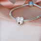 Brother & Sister Heart Charm 925 Sterling Silver - Love You To The Moon