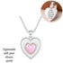 Ashes & Resin Heart Necklace 925 Sterling Silver - Engraved Memorial