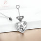 Dog & Girl Cremation Ashes Urn Necklace 925 Sterling Silver