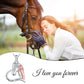 Horse & Girl Pendant Necklace 925 Sterling Silver & Rose Gold