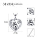 Dog & Girl Cremation Ashes Urn Necklace 925 Sterling Silver