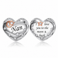 Pandora fitting Nan Heart Charm 925 Sterling Silver - I Love You to the Moon