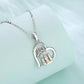 Lady & Pet Dogs Pendant Necklace 925 Sterling Silver