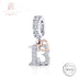 13th Birthday Charm 925 Sterling Silver and Rose Gold - fits Pandora
