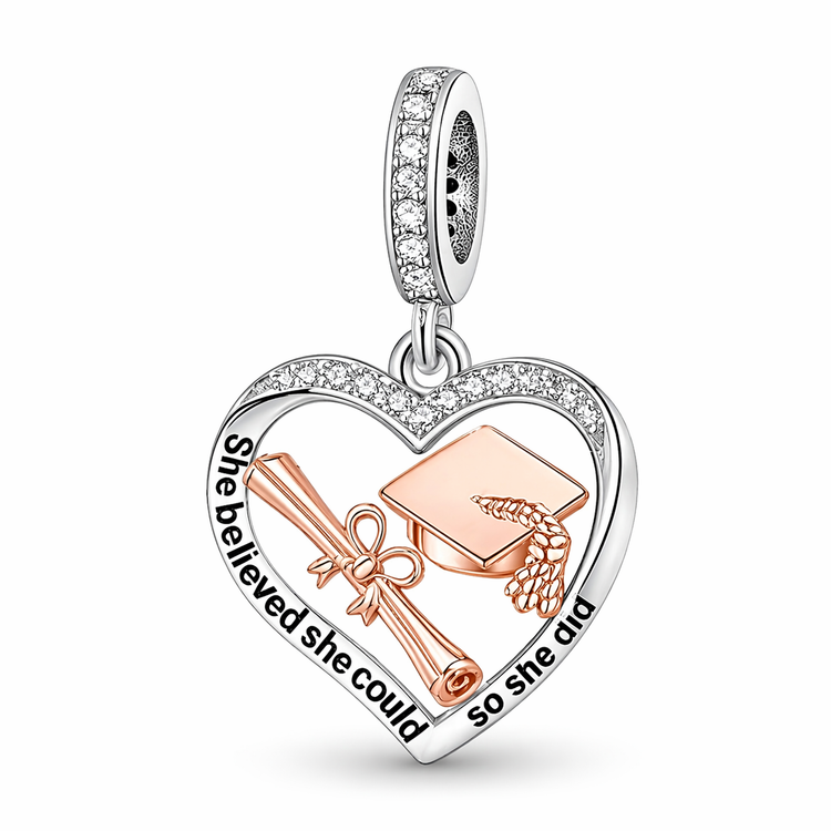 Pandora fitting Graduation Charm Genuine 925 Sterling Silver - Graduating / Leaving School or College Gift