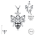 Engraved Self Fill Bee Ashes Urn Necklace 925 Sterling Silver 