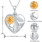Hummingbird & Sunflower Cremation Ashes Necklace 925 Sterling Silver