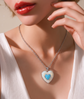 Ashes & Resin Heart Necklace 925 Sterling Silver - Engravable Memorial