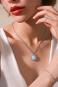 Engravable Ashes Urn Necklace 925 Sterling Silver & Opal - Personalised