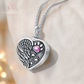 Pet Dog / Cat Cremation Ashes Paw Angel Wing Urn Necklace 925 Sterling Silver - Add your own photo