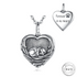 Pet Dog Cremation Ashes Paw Prints Necklace Urn 925 Sterling Silver Memorial