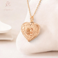 Engravable Heart Cremation Ashes Urn Necklace Rose Gold Plated 925 Sterling Silver